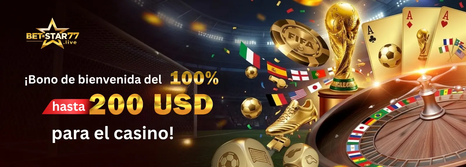 Bono de Bienvenida de Casino 100%